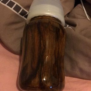 Handmade wood grain bottle